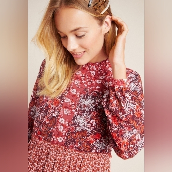 Maeve Anthropologie Esther Tiered Tunic size Medium - Picture 2 of 7